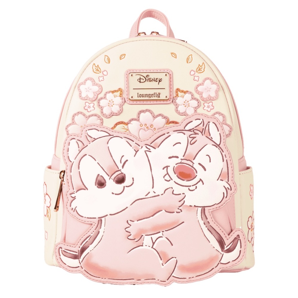 Loungefly Disney Chip and Dale Cream and Pink Backpack